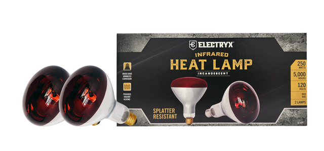 Electryx 250w Red Heat Lamp Bulb Red