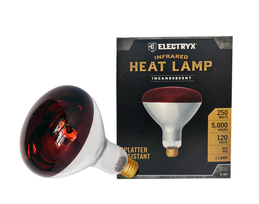 Electryx 250w Red Heat Lamp Bulb Red
