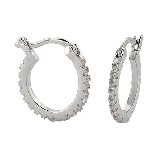 Montana Silversmiths Classic Small Hoop Earrings Silver/cz