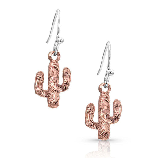 Montana Silversmiths Desert Darling Rose Cactus Earrings