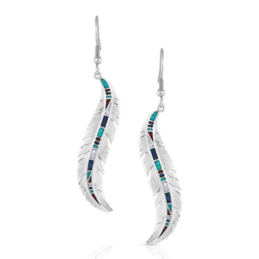 Montana Silversmiths Breaking Trail Feather Earrings