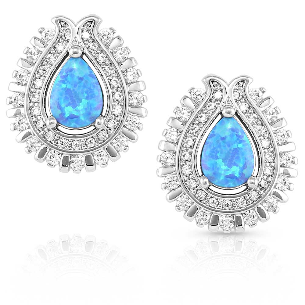 Montana Silversmiths Radiating Crystals Opal Earrings