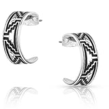 Montana Silversmiths Southwestern Escape Hoop Earrings