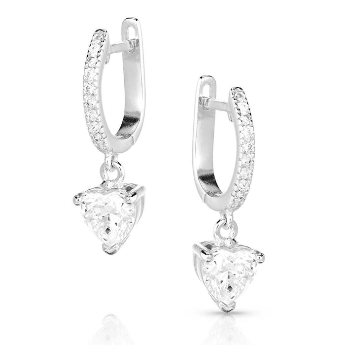 Montana Silversmiths Charmed By You Crystal Heart Earrings