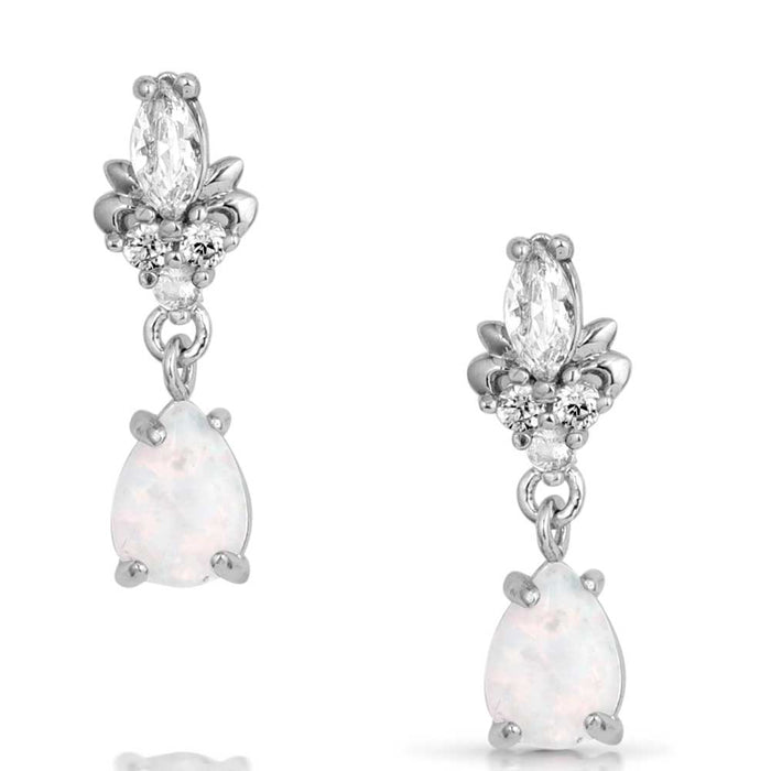 Montana Silversmiths Elegant Harmony White Opal Earrings