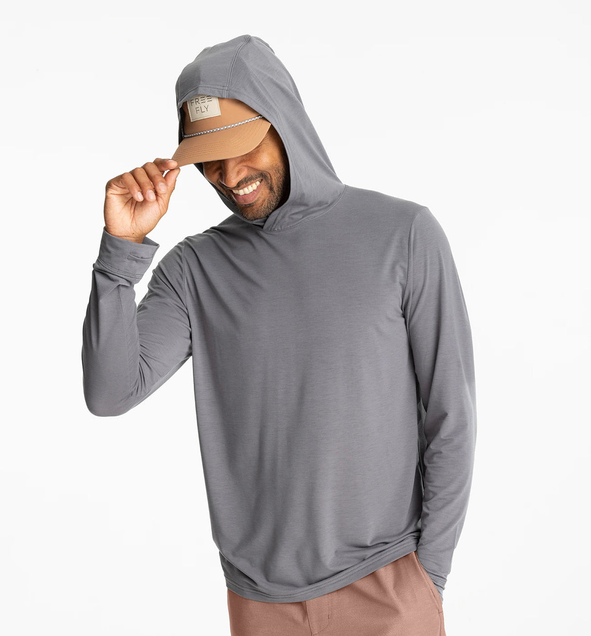 Free Fly Apparel Men's Elevate Lightweight Hoodie - Smoke Smoke