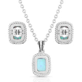 Montana Silversmiths Emerald Pools Roped Silver Jewelry Set