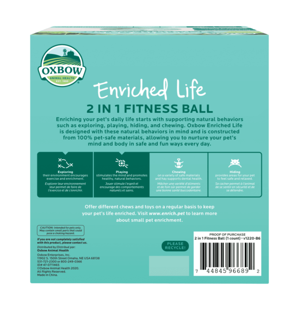 Oxbow Animal Health Enriched Life 2-in-1 Fitness Ball