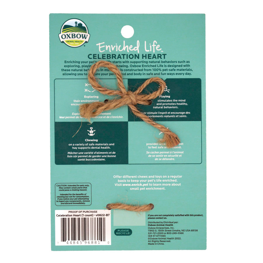 Oxbow Animal Health Enriched Life Celebration Heart Chew