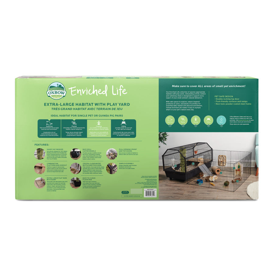 Oxbow Animal Health Enriched Life Habitat with Play Yard