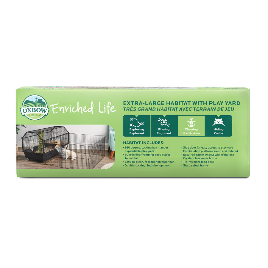 Oxbow Animal Health Enriched Life Habitat with Play Yard