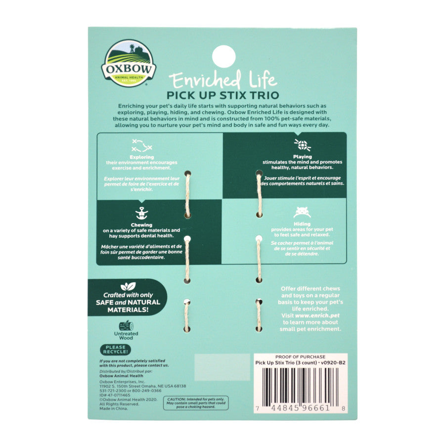 Oxbow Animal Health Enriched Life Pick Up Stix Trio Chew