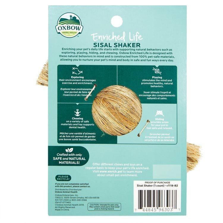 Oxbow Animal Health Enriched Life Sisal Shaker Toy