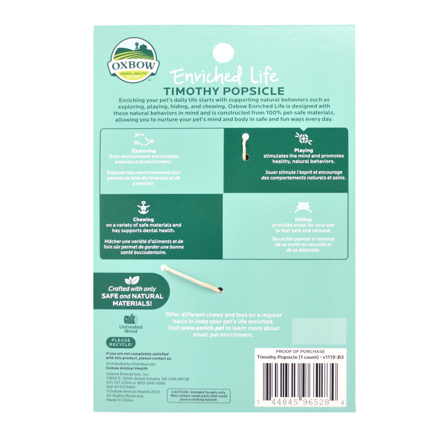 Oxbow Animal Health Enriched Life Timothy Popsicle - Apple & Carrot