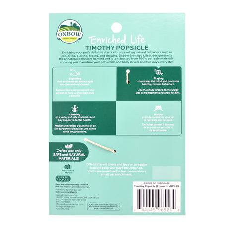 Oxbow Animal Health Enriched Life Timothy Popsicle - Apple & Carrot
