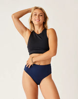 Carve Designs Erin Reversible Swim Bottom - Black/Navy