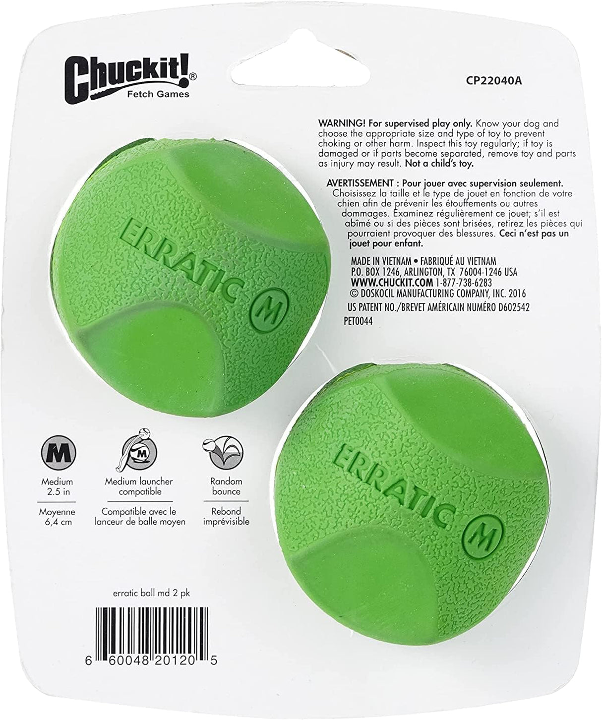 Chuckit! Erratic Ball Dog Toy - Medium