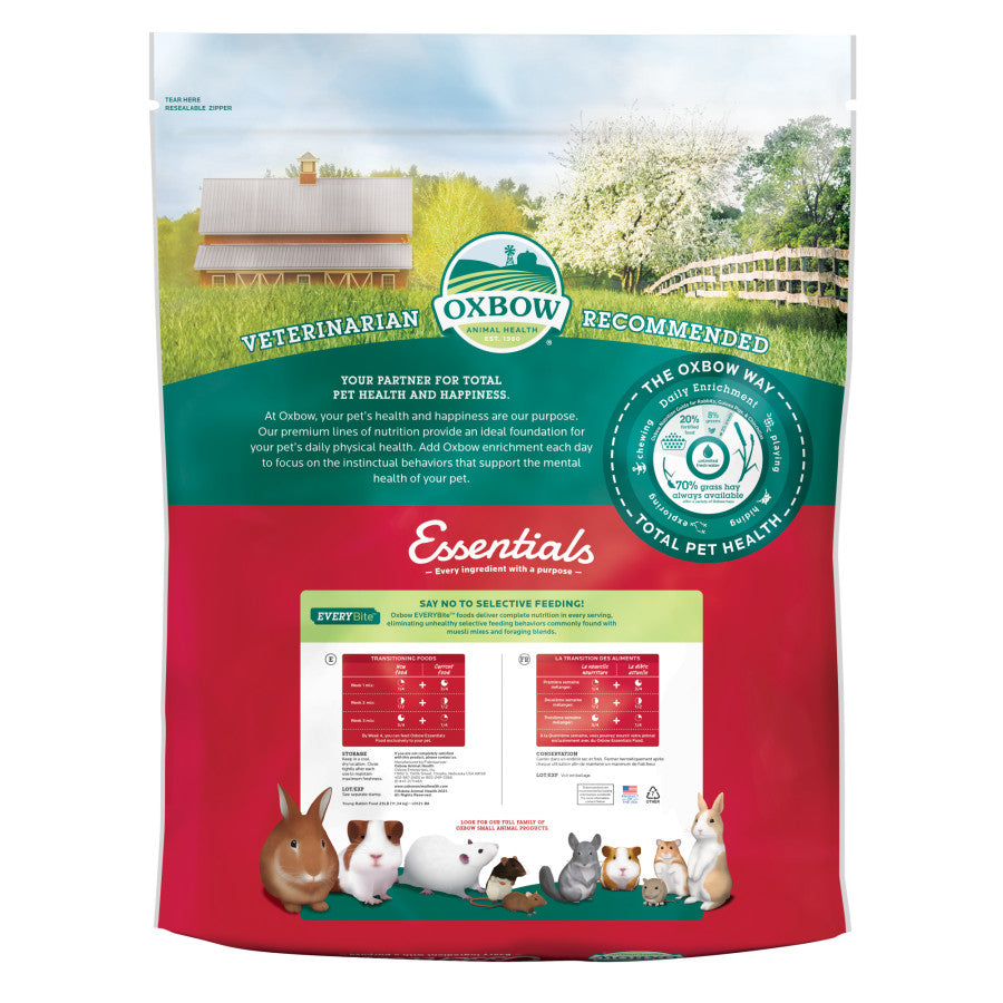 Oxbow Animal Health Essentials Young Rabbit Food - (5lb / 25 lb)