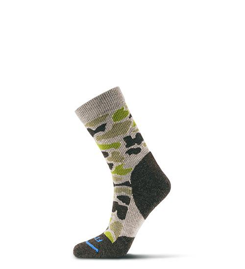 Fits Light Hiker Camo Print Crew Sock Chestnut