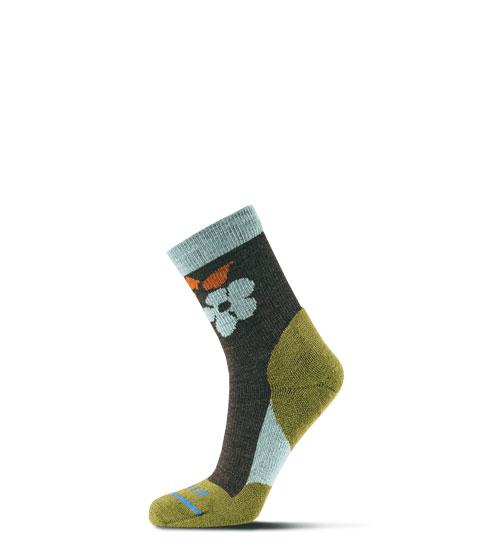Fits Women's Light Hiker Floral Mini-Crew Sock Chestut