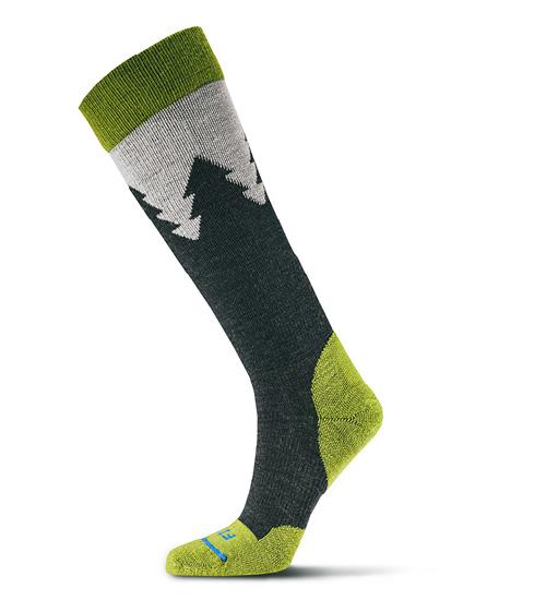 Fits Light Ski Sierra Over The Calf Sock Woodbine/Charcoal