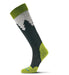 Fits Light Ski Sierra Over The Calf Sock Woodbine/Charcoal