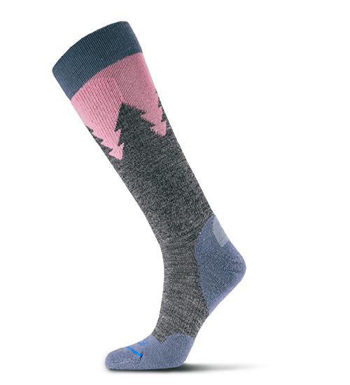 Fits Women's Light Ski Sierra Over The Calf Sock Steel Blue/Coal