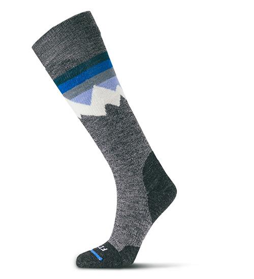 Fits Medium Ski Mountain Top Over The Calf Sock Coal