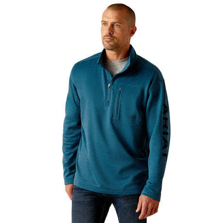 Ariat Men's Tek Team 1/2 Zip Sweatshirt Mallard Heather