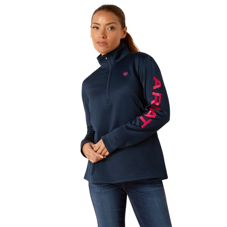 Ariat Women's Tek Team 1/2 Zip Sweatshirt Navy Heather