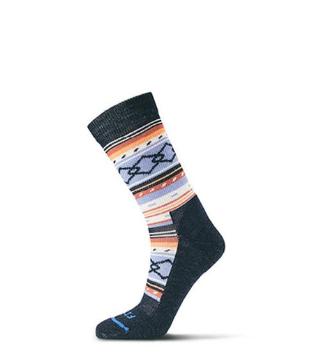 Fits Women's Casual Crew Aztec Sock Navy/Serenity