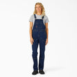 Dickies Women's Straight Fit Denim Double Front Bib Overalls Dark indigo