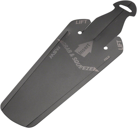 Msw Splashpad Rear Fender, Black Black