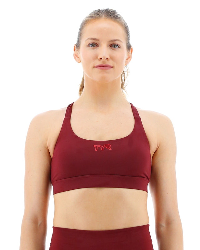 Tyr Women's Dual Strap Sports Bra Windsor wine