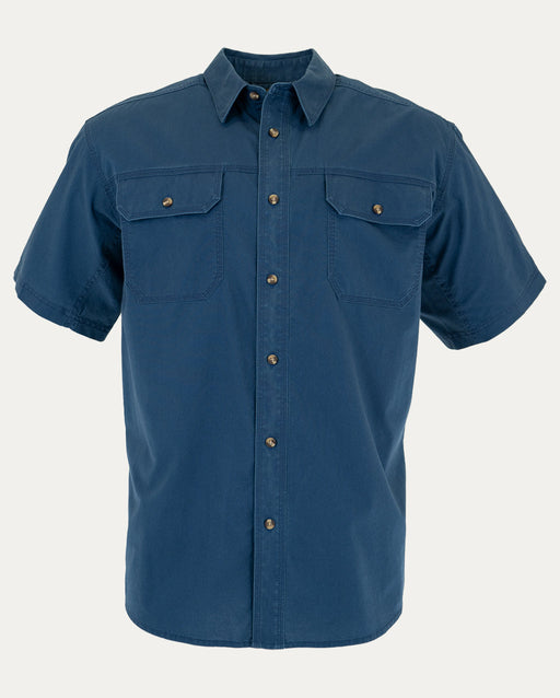 Noble Outfitters Men's Short Sleeve Weathered Work Shirt Steel Blue / REG