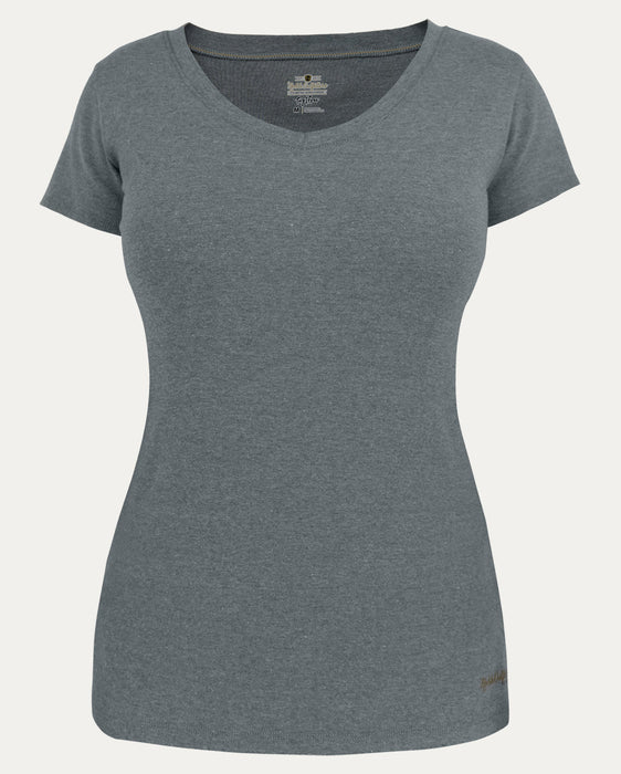 Noble Outfitters Tug Free Tee V-Neck (UPF 50+) Charcoal Heather