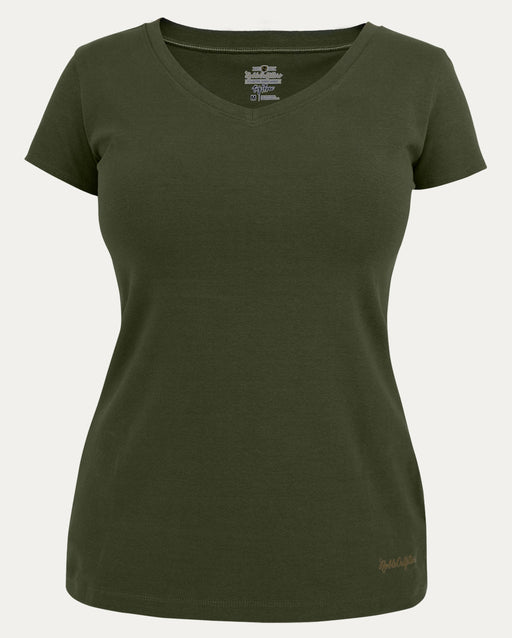 Noble Outfitters Tug Free Tee V-Neck (UPF 50+) Olive