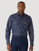 Men's Wrangler Fr Flame Resistant Long Sleeve Denim Work Shirt In Denim