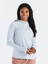 Free Fly Apparel Womens Elevate Hoodie - Heather Bay Blue Heather Bay Blue
