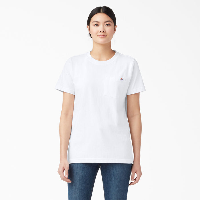 Dickies Women's Heavyweight Short Sleeve Pocket T-shirt White