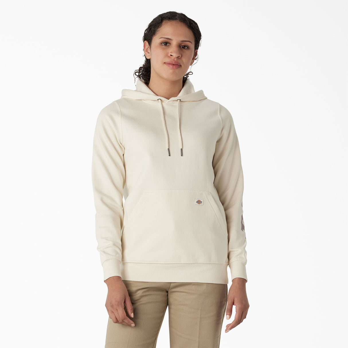 Dickies Women's Water Repellent Sleeve Logo Hoodie Antique