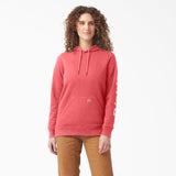 Dickies Women's Water Repellent Sleeve Logo Hoodie Tea rose