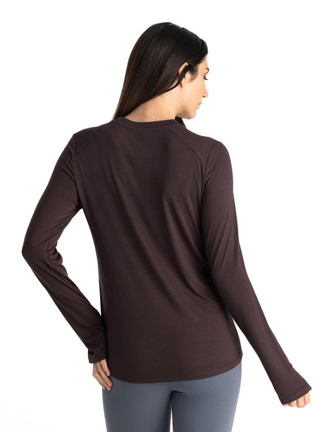 Free Fly Apparel Women's Bamboo Shade Long-Sleeve II - Red Cedar Red Cedar