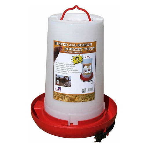 Farm Innovators 3 Gallon All-seasons Heated Plastic Poultry Fountain - 100-watt