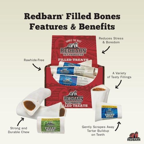 Redbarn Pet Products Filled Bone Cheese & Bacon Flavor - Large