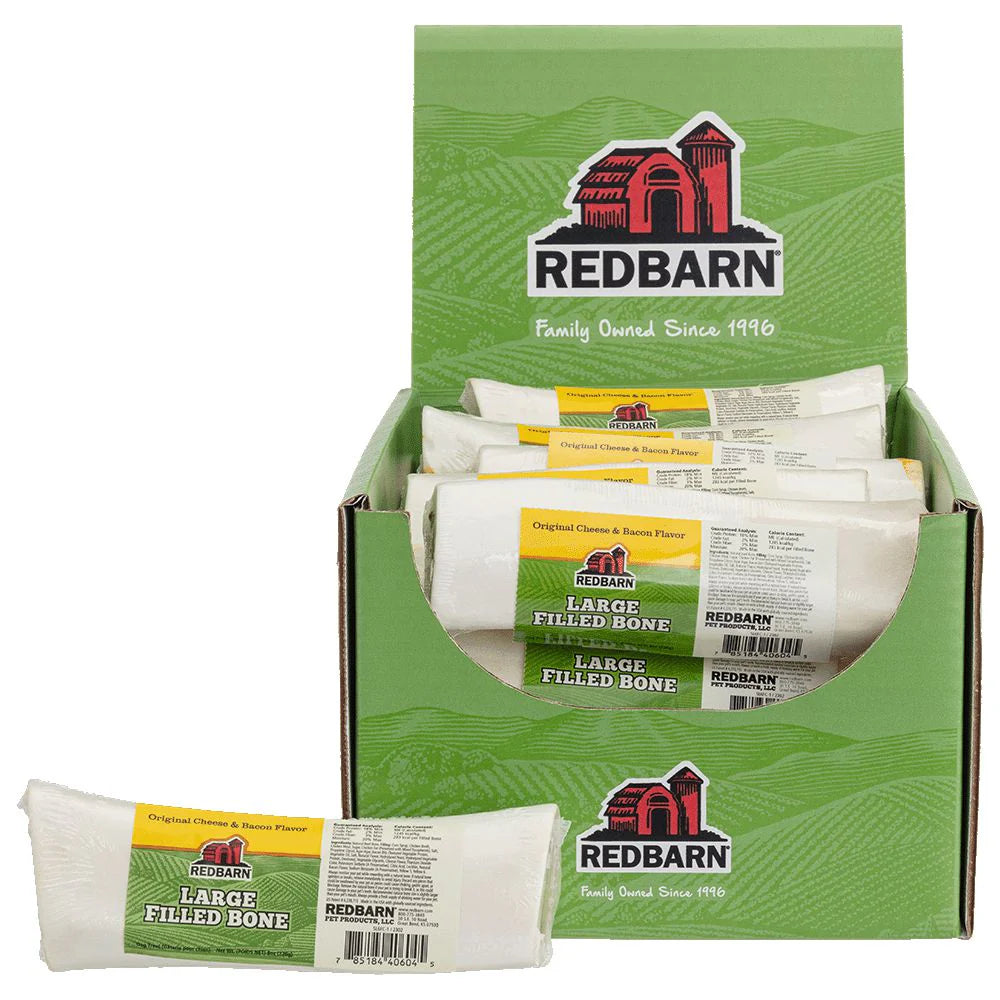 Redbarn Pet Products Filled Bone Cheese & Bacon Flavor - Large