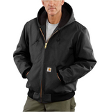 Carhartt Flannel Lined Active Jacket - Loose Fit - Firm Duck - 3 Warmest Rating - Black Black /  / REG