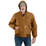 Flannel Lined Active Jacket - Loose Fit - Firm Duck - 3 Warmest Rating - Carhartt Brown