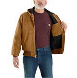 Flannel Lined Active Jacket - Loose Fit - Firm Duck - 3 Warmest Rating - Carhartt Brown