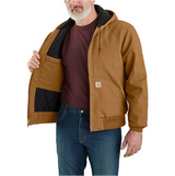 Flannel Lined Active Jacket - Loose Fit - Firm Duck - 3 Warmest Rating - Carhartt Brown